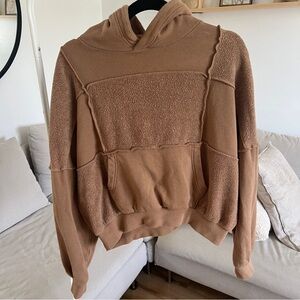 AERIE XS SHERPA PATCHWORK HOODIE